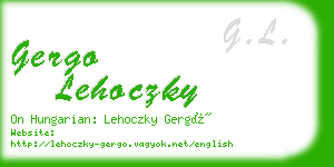 gergo lehoczky business card